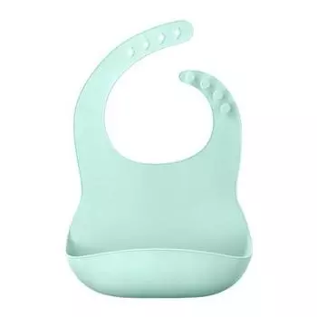 Силиконовый нагрудник Casa Drawing, мятный, 1 шт., 1 шт.