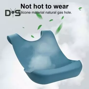 Силиконовый нагрудник для пожилых людей, гибкий и удобный нагрудник для пожилых людей с застежкой на пуговицы L синий