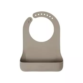 Силиконовый нагрудник Edison детский, бежевый, 1 шт., 1 шт.
