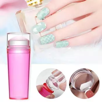 Силиконовый nail Art Штамповочный комплект Печать Штамповщик Скребок Французский для маникюра Пластина Штамп Лак Трафарет Шаблон