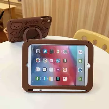 Силиконовый настольный чехол-подставка для Apple iPad 5th (2017) 9,7 дюйма A1822 A1823 A1893 A1954 С гнездом для пера Корпус Funda