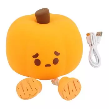 Силиконовый ночник в виде тыквы, милый светильник-кран в виде тыквы, 3-х скоростной, с регулируемой яркостью, детский ночник