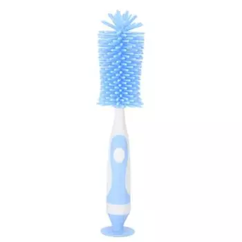 Силиконовый очиститель для бутылочек с молоком для детей, 360-градусная щетка для чистки детских бутылочек (синий)