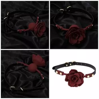 Силиконовый открытый рот кляп шарик роза цветок рот кляпы оральный дышащий кляп шарик фиксация БДСМ секс игрушки для пар взрослых