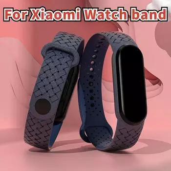 Силиконовый плетеный браслет Solo для Xiaomi Mi Band 7, быстрая замена спортивных умных часов Correa NFC Miband 4, 5, 6, ремешок For Mi Band 3 4