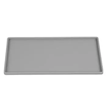 Силиконовый плоский поднос, квадратный противоскользящий поднос для мыла в ванной, держатель для столовых приборов, кофе, чая серый