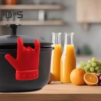 Силиконовый подъемник для крышки кастрюли, не проливающийся, паровой подъемник для кастрюли, симпатичный помощник для крышки, не проливающейся на кухне красный