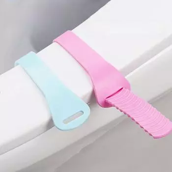 Силиконовый подъемник крышки унитаза - санитарная ручка, чтобы избежать прикосновения Lemon Scent розовый