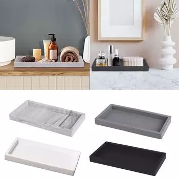 Силиконовый поднос для духов, удобные подносы для хранения ювелирных изделий, органайзер для ванной комнаты, декоративный поддон для ароматерапии белый