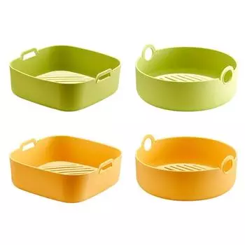 Силиконовый поднос для фритюрницы, круглая/квадратная силиконовая чаша для фритюрницы X3UC