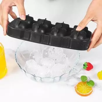 Силиконовый поднос для кубиков льда, круглые формы для кубиков льда, большие формы для кубиков льда для виски, коктейлей, бурбона, пищевой класс, легко снимается, не содержит BPA