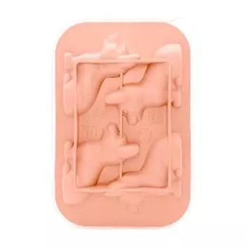 Силиконовый поднос для кубиков льда в форме корги, форма для кубиков льда со встроенной воронкой, большой поднос для рукоделия для виски, коктейлей, бурбона, DIY, для приготовления шоколада, мыла 1pc розовый