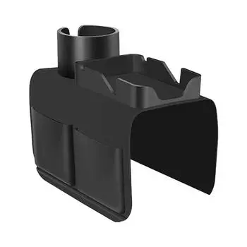 Силиконовый поднос для подлокотника для дивана с подстаканником, поднос для поручня дивана, стол, влагозащищенный держатель для напитков, органайзер для подлокотника с карманами AS THE PICTURE чёрный