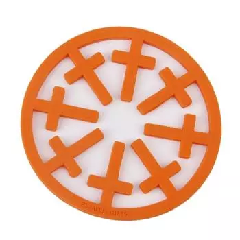 Силиконовый подстаканник с крестообразным узором, многофункциональный коврик для стола, христианский оранжевый оранжевый