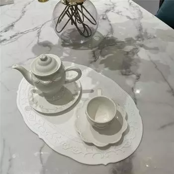 Силиконовый подстаканник в виде цветка, столовая посуда, маслостойкий, теплоизоляционный, нескользящий, подставка под чашку, кухонная моющаяся подставка серый