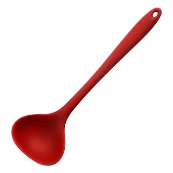 Силиконовый половник, суповая ложка с антипригарным покрытием, изогнутая ручка, небьющийся большой круглый черпак для ужина, креативная кухонная утварь, столовая посуда