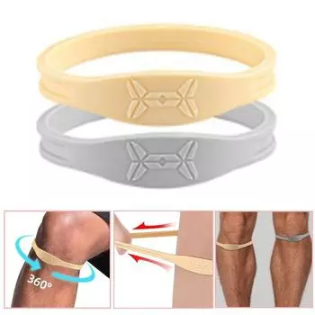 Силиконовый пояс для коленной чашечки, фиксированная защита, высокоэластичный бандаж для коленного сустава, телесно-серый, гибкий бандаж для поддержки колена