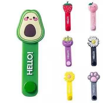 Силиконовый портативный мультяшный держатель кабеля для наушников-концентратора, держатель для проводов, органайзер фиолетовый