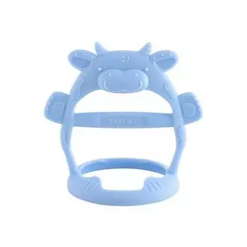 Силиконовый прорезыватель для зубов Baby&I Cow Wrist Teether, лавандово-голубой, 1 шт., корейские детские товары