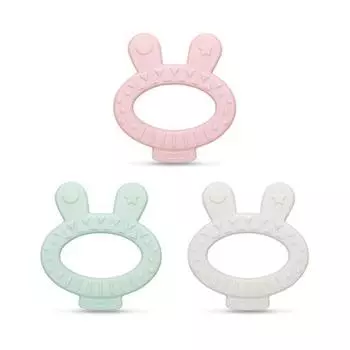 Силиконовый прорезыватель для зубов Swabinex Hygge (Чехол в комплекте) 3 Типы (Выберите 1),Корейские детские товары gray