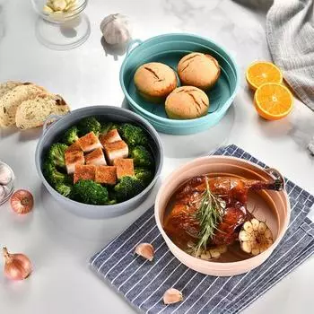 Силиконовый противень для фритюрницы, многоразовый противень для выпечки, антипригарные вкладыши для корзин, термостойкие аксессуары для духовки синий