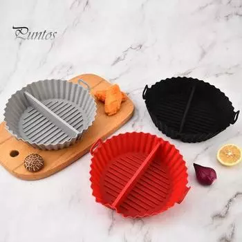 Силиконовый противень для выпечки с отделениями, антипригарный противень с двойной ручкой, не содержащий бисфенол-А, термостойкий кухонный аксессуар для выпечки хлебобулочных изделий красный