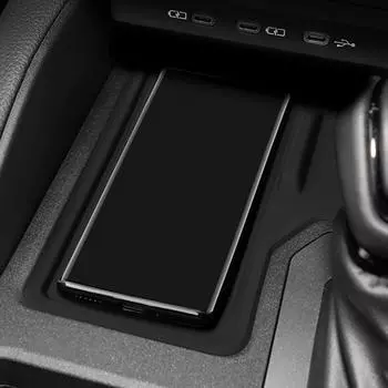 Силиконовый противоскользящий коврик, водонепроницаемый, нескользящий, консольный коврик для Toyota Prado 2024-2025, защитный коврик с беспроводной зарядкой