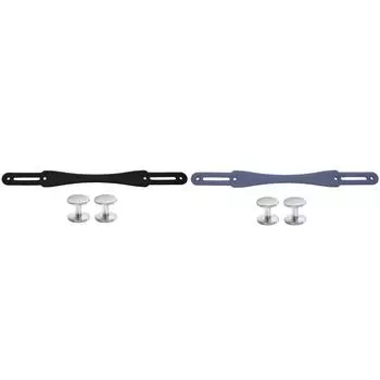 Силиконовый противоскользящий ремешок на ручке динамика с 2 парами винтов для JBL Xtreme 4(черный)