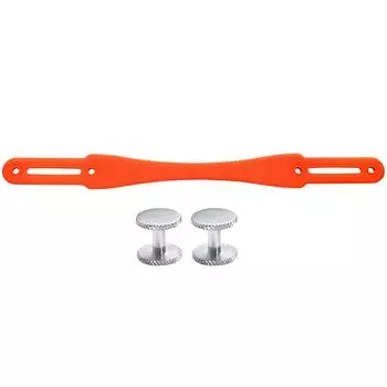 Силиконовый противоскользящий ремешок на ручке динамика + 2 пары винтов для JBL Xtreme 4(оранжевый)