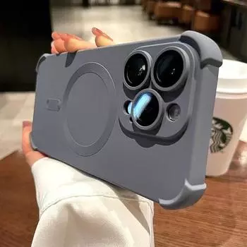 Силиконовый противоударный мягкий чехол для iPhone 15 13 12 14 Pro Max 15 Plus для Magsafe, защитные чехлы для линз с беспроводной зарядкой For iphone15Promax