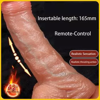 Силиконовый пульт дистанционного управления с толканием и вибрацией, автоматическим нагревом, водонепроницаемая игрушка для взрослых для женщин и пар, реалистичные ощущения 1set