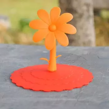 Силиконовый пылезащитный чехол для чашки, креативный мультяшный предмет первой необходимости, герметичный круглый силиконовый чехол красный