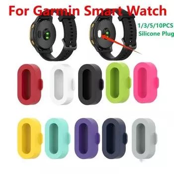 Силиконовый пылезащитный чехол для Garmin Fenix 8 E 7X 7 7S Forerunner 265 265S 965 Smartwatch порт зарядки пылезащитные заглушки 3PCS зелёный