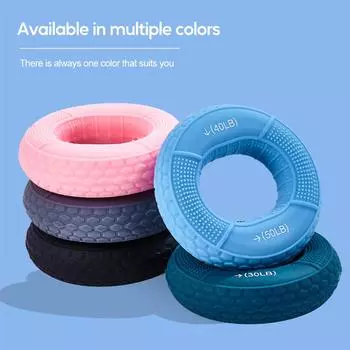 Силиконовый регулируемый захват для рук 20-80 фунтов, кольцо для захвата, подсчет, тренажер для эспандера, кистевой эспандер, тренировка мышц, тренажер для фитнеса в спортзале розовый