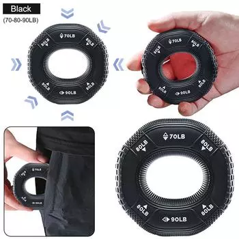 Силиконовый регулируемый захват для рук 20-80 фунтов, растягивающее кольцо для пальцев и предплечий, тренажер для силовых упражнений в спортзале, эспандер для рук розовый