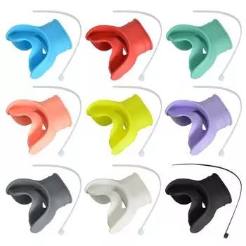 Силиконовый регулятор для трубки Универсальный интерфейс Аксессуары для подводного дыхания Black