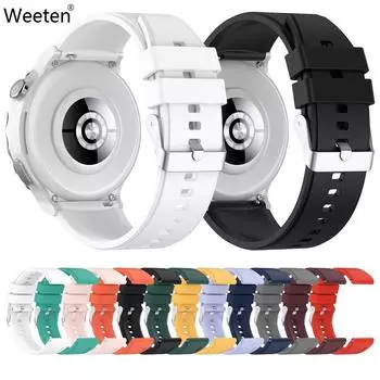 Силиконовый ремешок 20 мм 22 мм для Huawei Watch 3/GT2/GT3/GT2 Pro/Samsung Watch 3 4/Active 2, сменный ремешок для Huami GTR 3/GTS 3 22mm циан