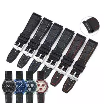 Силиконовый ремешок 20 мм 22 мм для Swatch, универсальный резиновый ремешок для часов с изогнутым концом, для Rolex Sport, водонепроницаемый браслет для Citizen 20mm