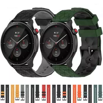 Силиконовый ремешок 20 мм 22 мм для Amazfit GTR 4 3pro Huawei watch 4/GT2/3 Pro, спортивный браслет для часов Samsung Galaxy watch 6/5/4/3