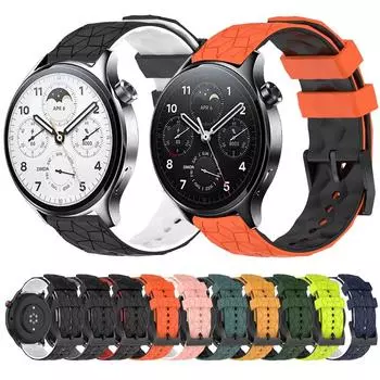 Силиконовый ремешок 20 мм 22 мм для Xiaomi Watch S1 s2 Pro Active, ремешок для часов Xiaomi Amazfit GTR GTS 4 3 2 2E mini bip us, браслет