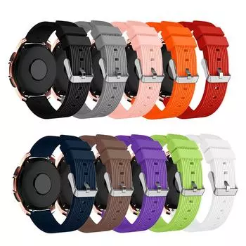 Силиконовый ремешок 20 мм для часов Samsung Calaxy Watch 42 мм Active 2 Gear S2 R732, ремешок для смарт-часов Calaxy Watch 3 41 мм