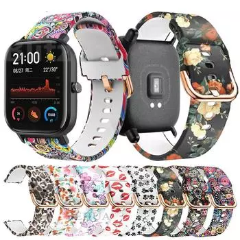 Силиконовый ремешок 20 мм для Huami Amazfit Bip Lite Bip 3, умный ремешок для часов Xiaomi Huami Amazfit GTR GTS 4/3/2, браслет, ремешок для часов 22mm