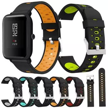 Силиконовый ремешок 20 мм для Xiaomi Huami Amazfit Bip BIT Lite, молодежный ремешок для умных часов, сменный спортивный ремешок для часов, браслет-ремешок