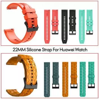 Силиконовый ремешок 22 мм для Huawei GT 2 3 4 46 мм, ремешок на запястье для Huawei Watch3 GT4 GT2 Pro GT2e Magic2, браслет с футбольным узором, ремешок
