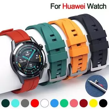 Силиконовый ремешок 22 мм для Huawei GT 2 3 4 46 мм ремешок для Huawei Watch3 GT4 GT2 Pro GT2e Magic2 браслет с футбольным узором 22mm