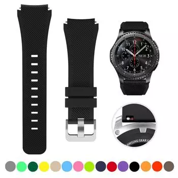 Силиконовый ремешок 22 мм для Samsung Galaxy Watch 3 45 мм/huawei watch GT2 46 мм/Gear S3 ремешок для часов браслет-ремешок для Amazfit GTR 47 мм