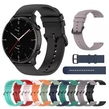 Силиконовый ремешок 22 мм для Xiaomi Huami Amazfit GTR 3 2 2e/GTR 47 мм/Pace Stratos 3 2 2S, сменные ремешки для часов Xiaomi Haylou RT LS05S 22mm белый