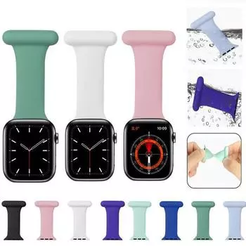 Силиконовый ремешок-брелок для Apple Watch для медсестер, акушерок, врачей, фельдшеров, сплошной цвет 42/44mm фиолетовый