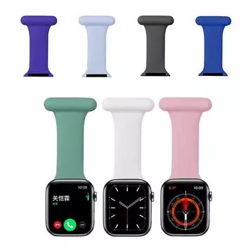 Силиконовый ремешок-брелок для Apple Watch для медсестер, акушерок, врачей, фельдшеров, сплошной цвет 42/44mm фиолетовый