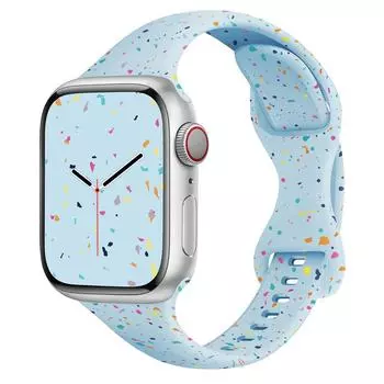Силиконовый ремешок Cross-Border Confetti с тонкой застежкой-бабочкой для Apple Watch Series 10/9 38/40/41mm